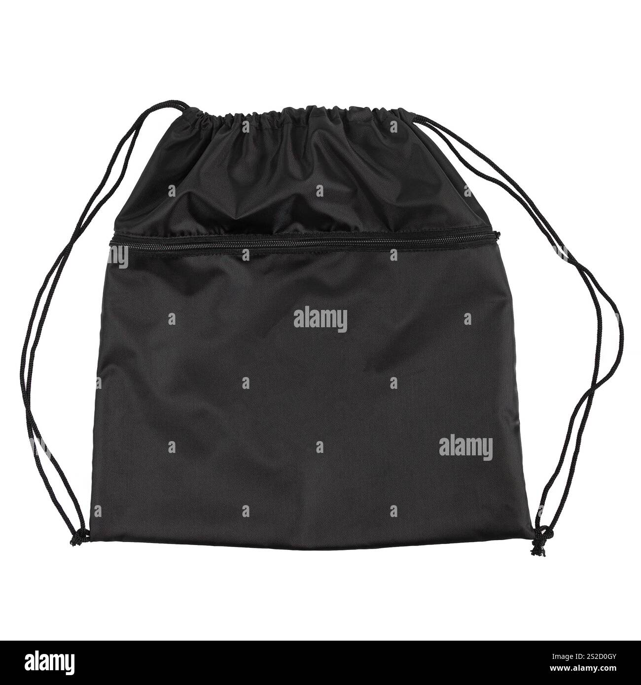 Black waterproof bag isolated on a white background. Stock Photo