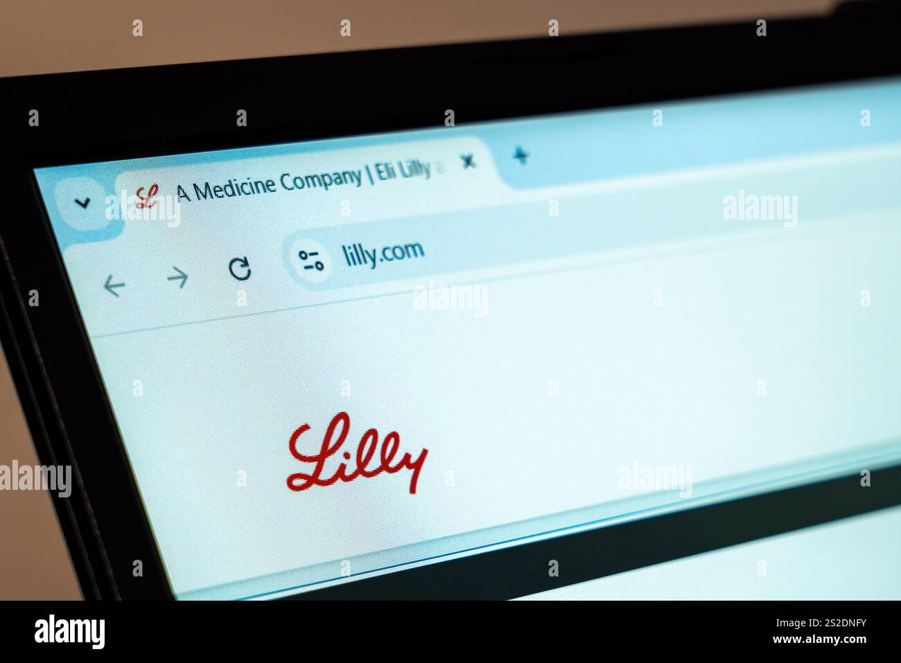 New York, USA - January 07, 2025: Eli Lilly website homepage featuring ...