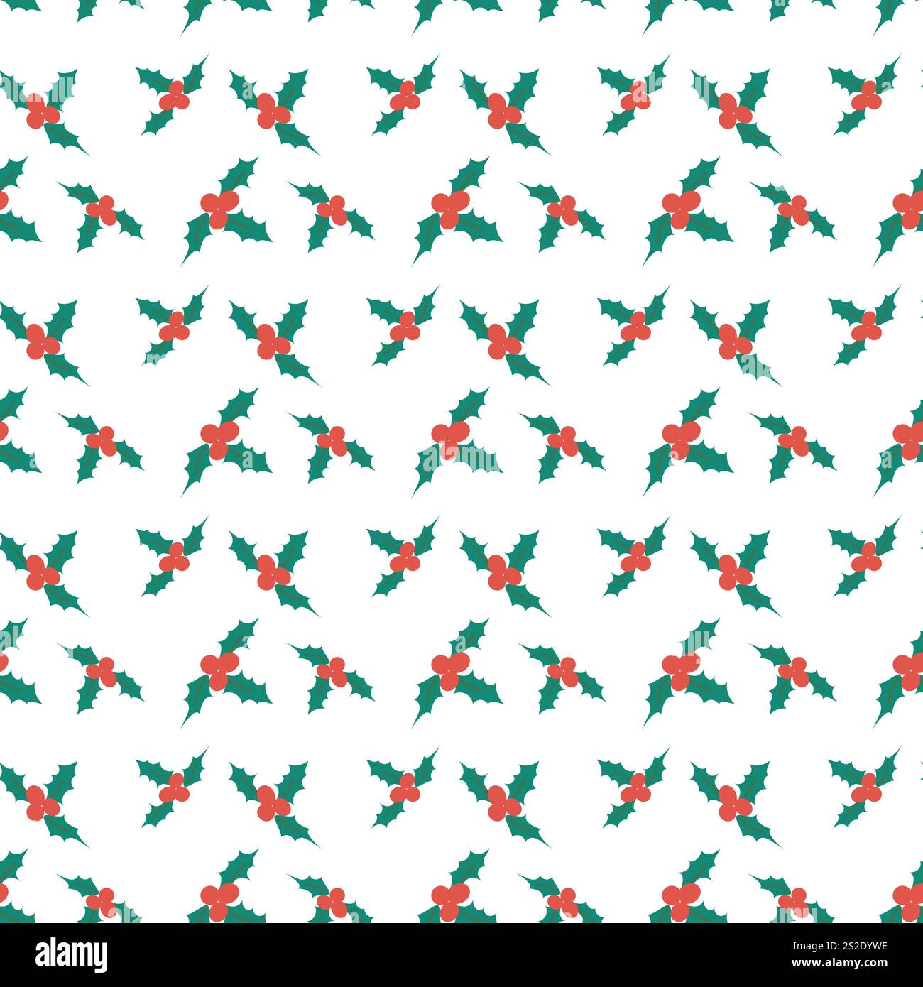 Cute xmas seamless pattern with omela branch. Simplicity design. Stock Vector