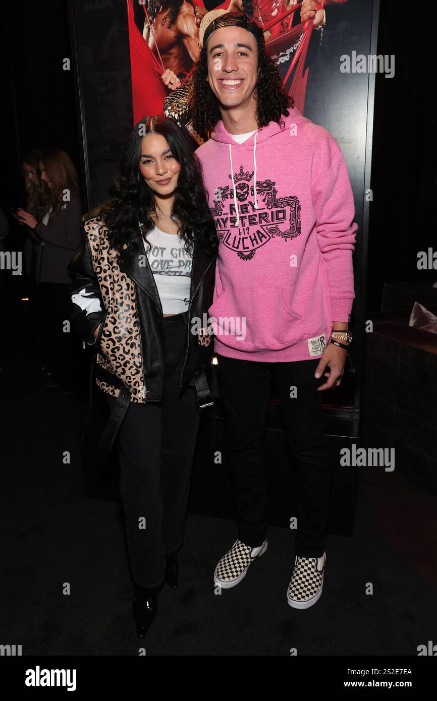 INGLEWOOD, CA JANUARY 06 Vanessa Hudgens, Cole Tucker at the WWE