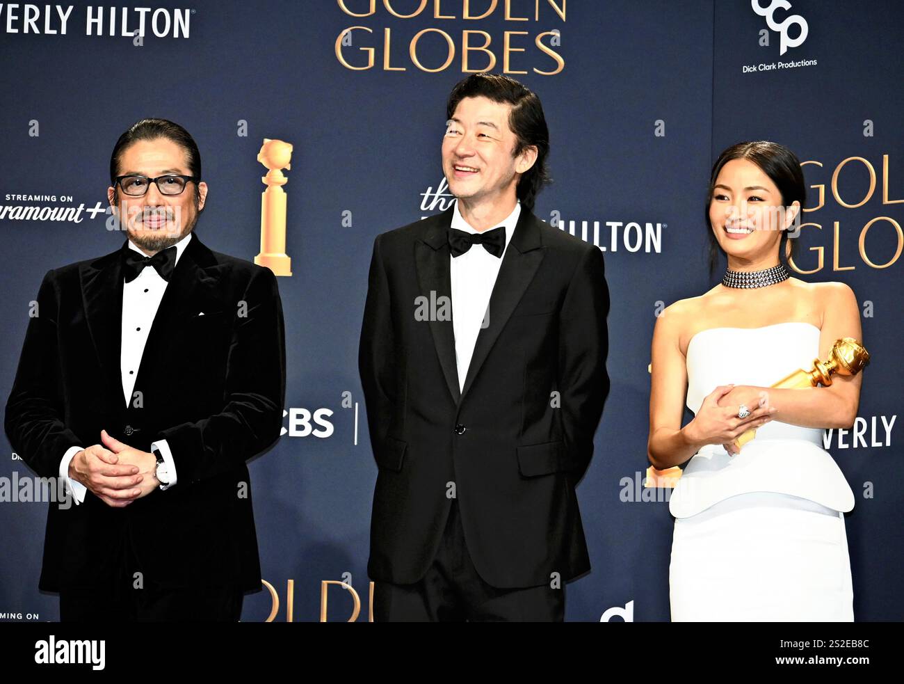 Hiroyuki Sanada celebrates after winning the Best Actor award of