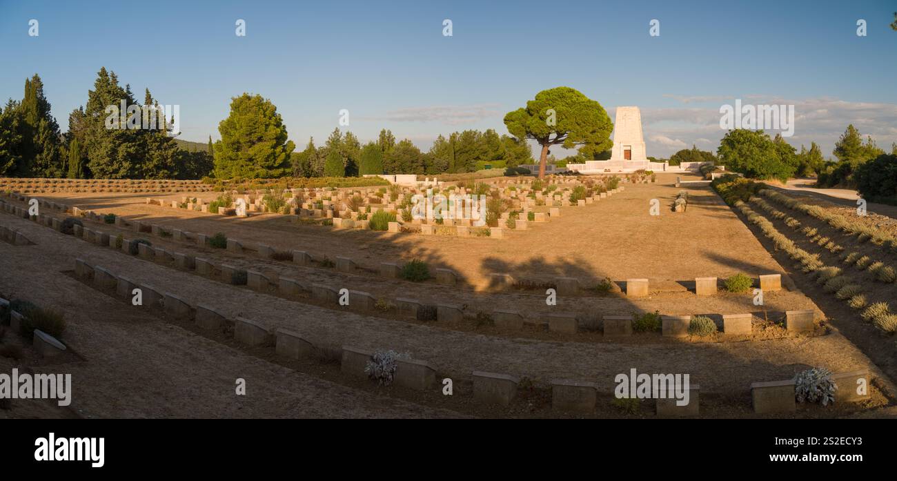 Canakkale,Turkey - September 14, 2024: Panoramic view of the Lone Pine Lone Pine Anzac Memorial. At the Gallipoli Battlefields in Gallipoli, Turkey Stock Photo