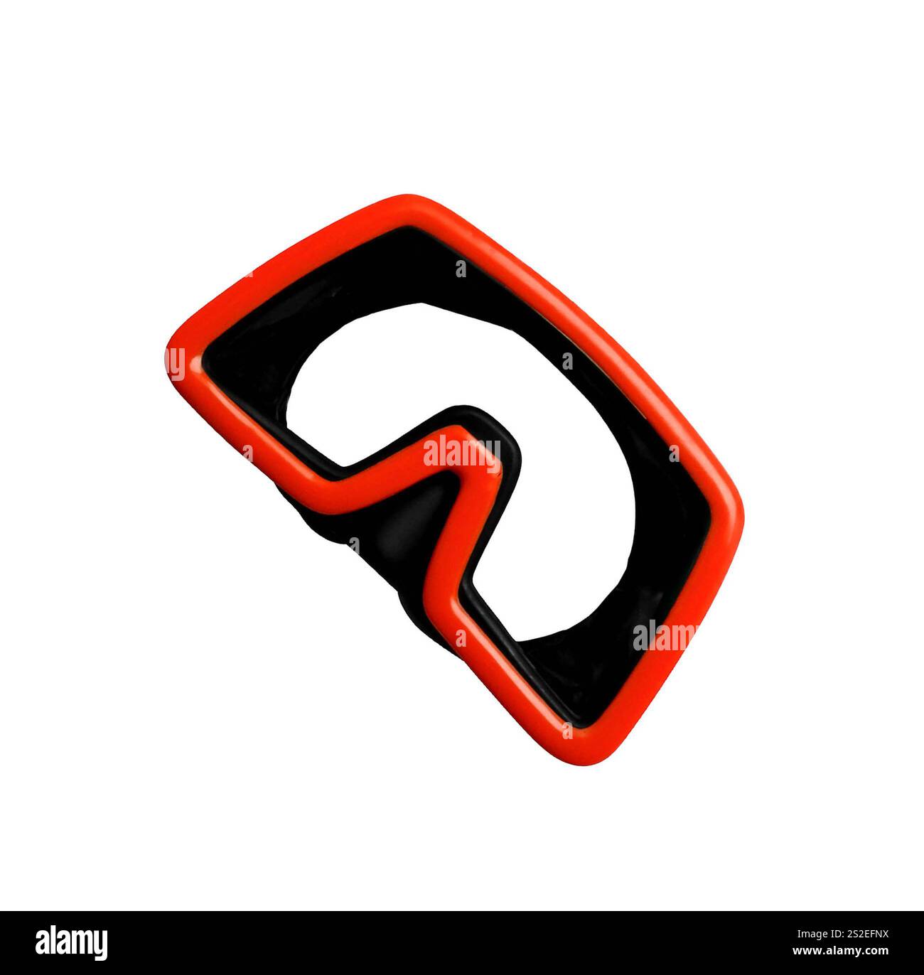 red Diving mask isolated on white background Stock Photo - Alamy