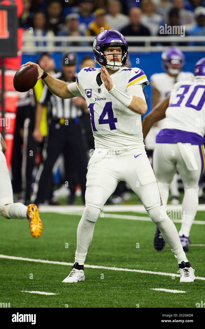 Minnesota Vikings quarterback Sam Darnold (14) passes against the