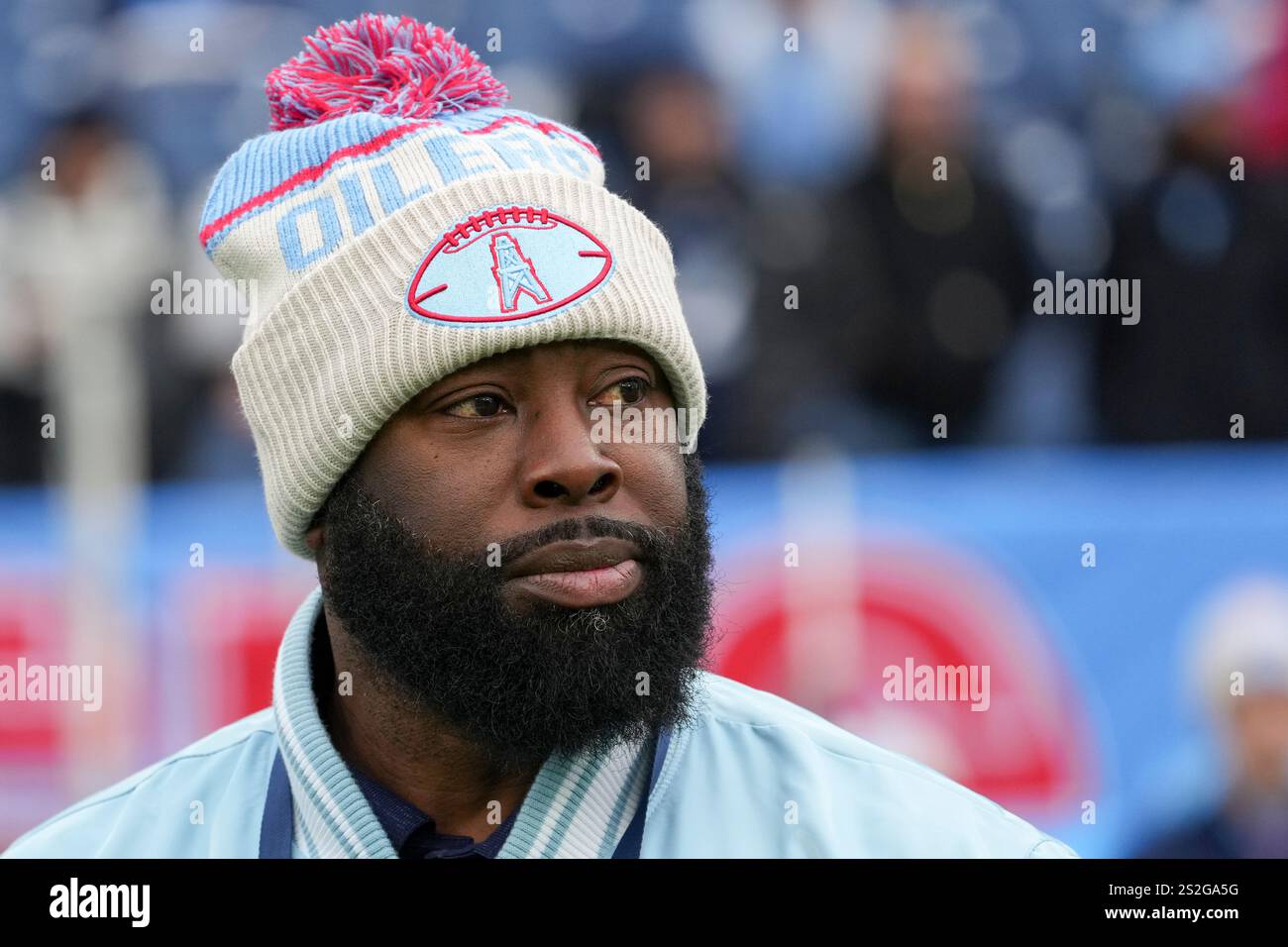 Tennessee Titans general manager Ran Carthon before an NFL football