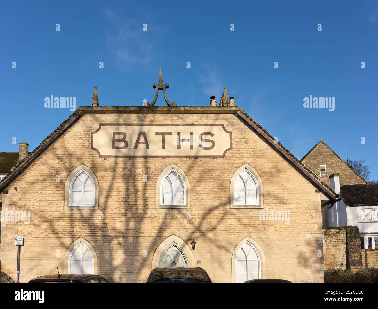 Former public bath house, built 1723 when hygiene was less than basic, Stamford, Rutland, England. Stock Photo