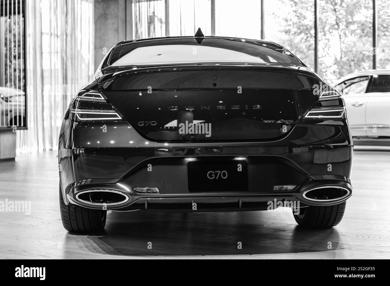 New York City, USA - August 06, 2023: Hyundai electric Genesis G80 ...