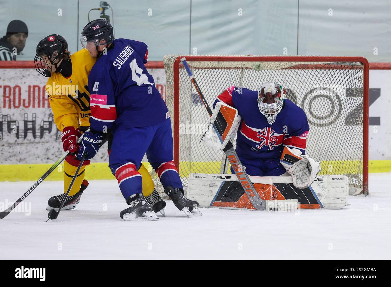 Alfie Jefferis of Great Britain during the 2025 Ice Hockey U20 World