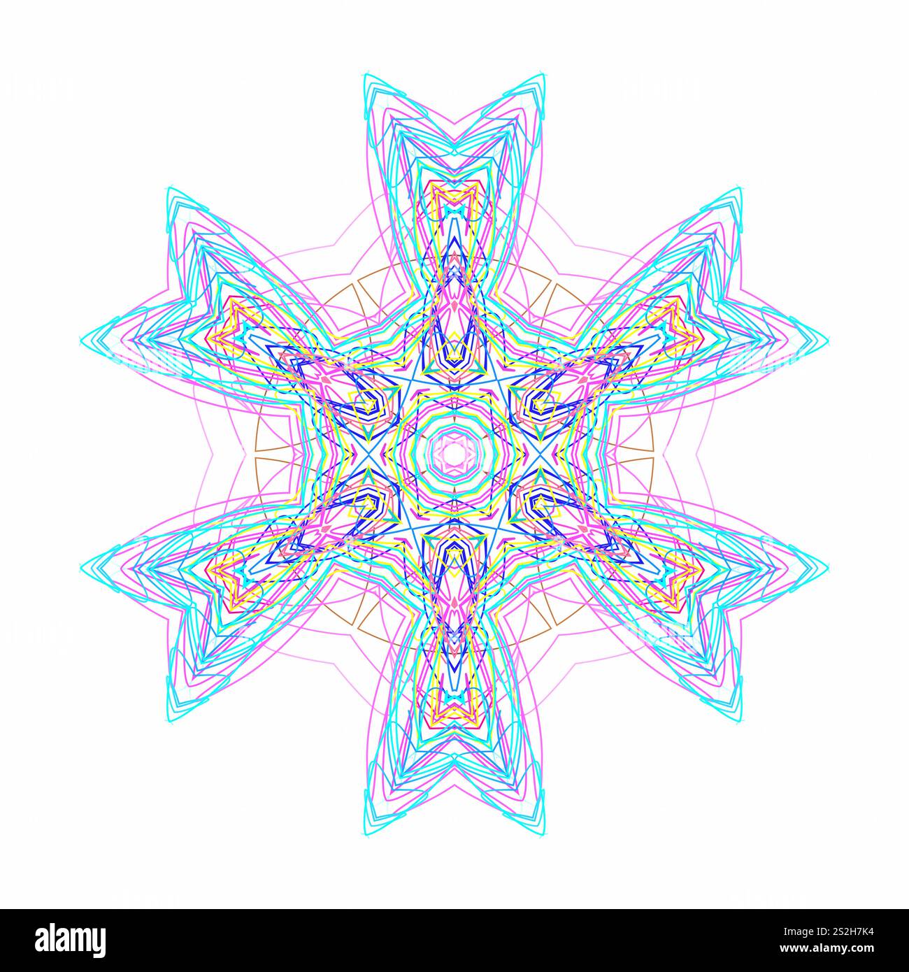 Abstract color pattern shape on white background Stock Photo - Alamy