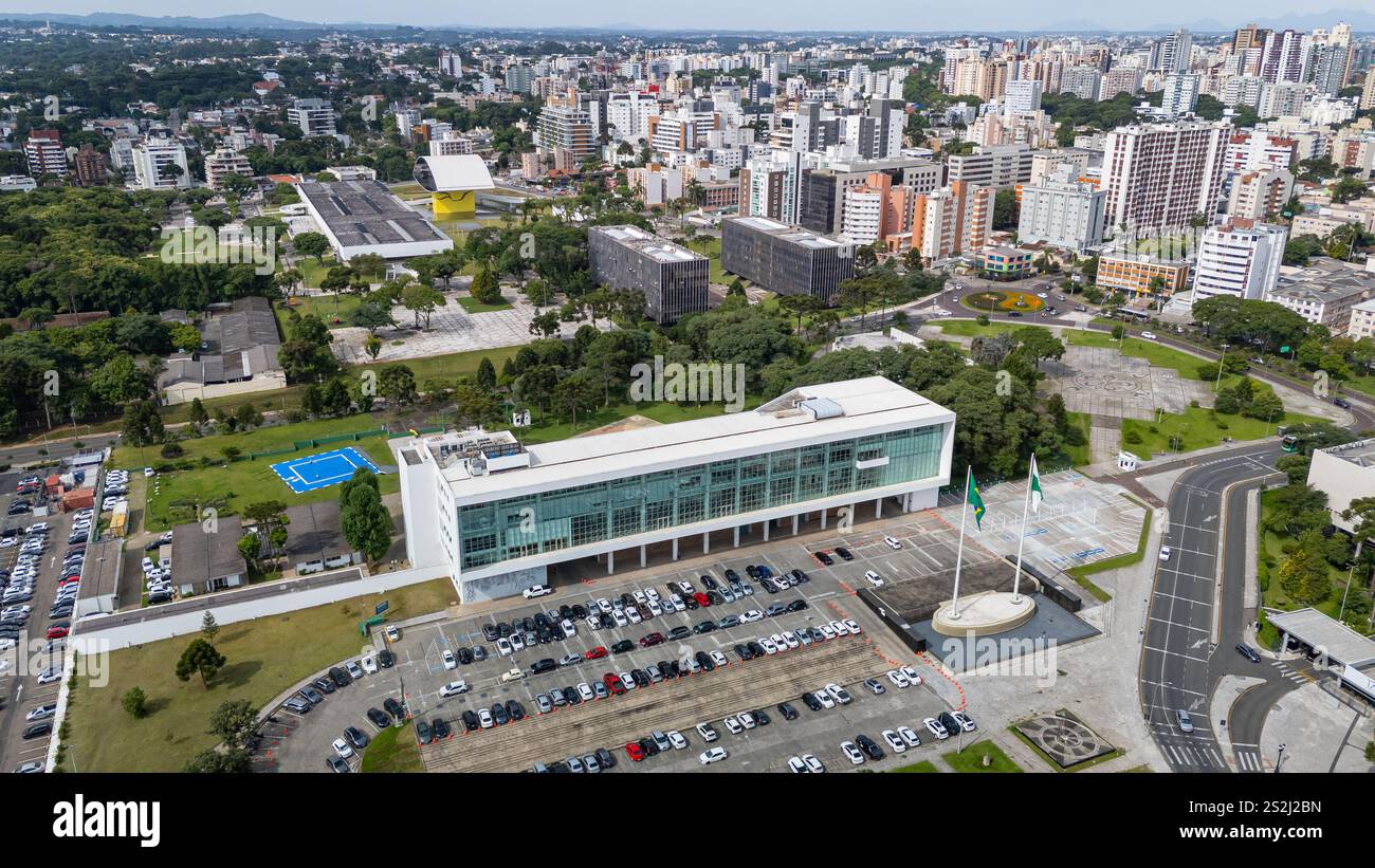 Iguacu Palace, in the center of the image, headquarters of the ...