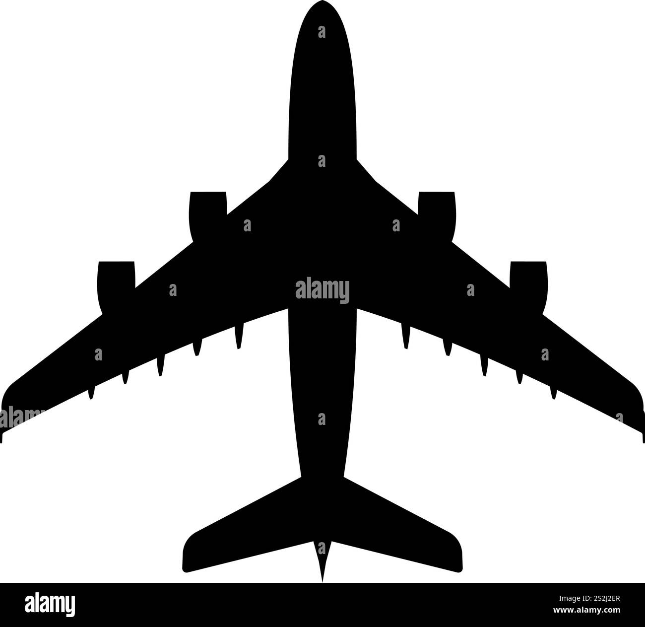 silhouette of airplane Stock Vector Image & Art - Alamy