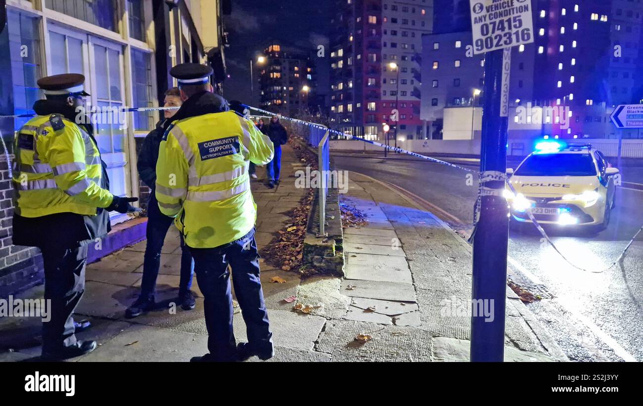 Police at the scene in Woolwich, south east London where a 14yearold