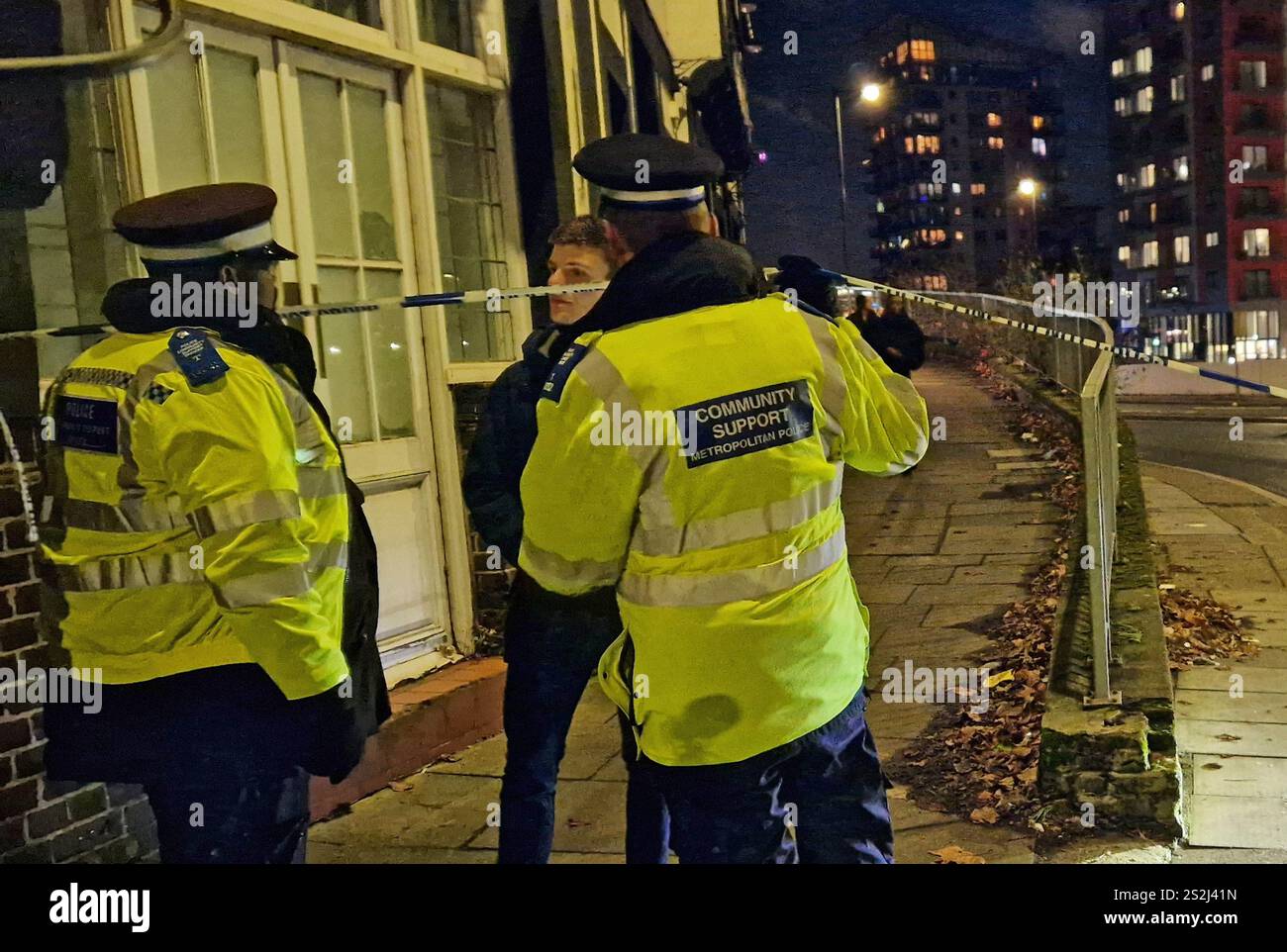 Police at the scene in Woolwich, south east London where a 14yearold