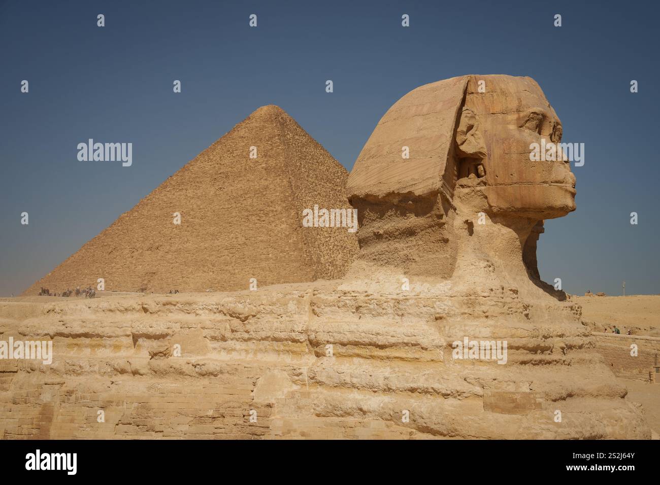 The Great Sphinx of Giza and pyramids in Cairo Stock Photo - Alamy