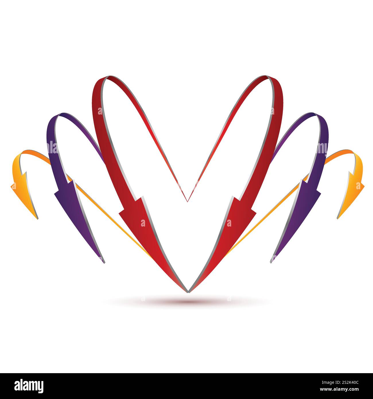 Heart downwards arrow hi-res stock photography and images - Alamy