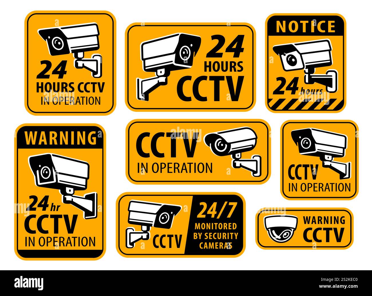 Security protected yellow sticker Stock Vector Images - Alamy