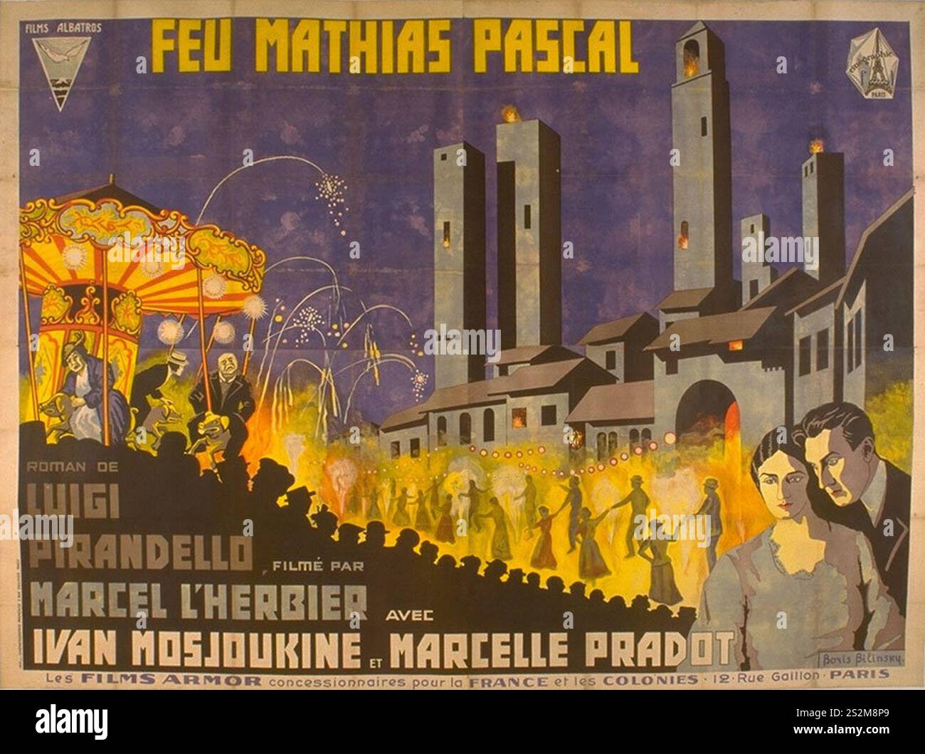 Feu Mathias Pascal (poster 1 Stock Photo - Alamy