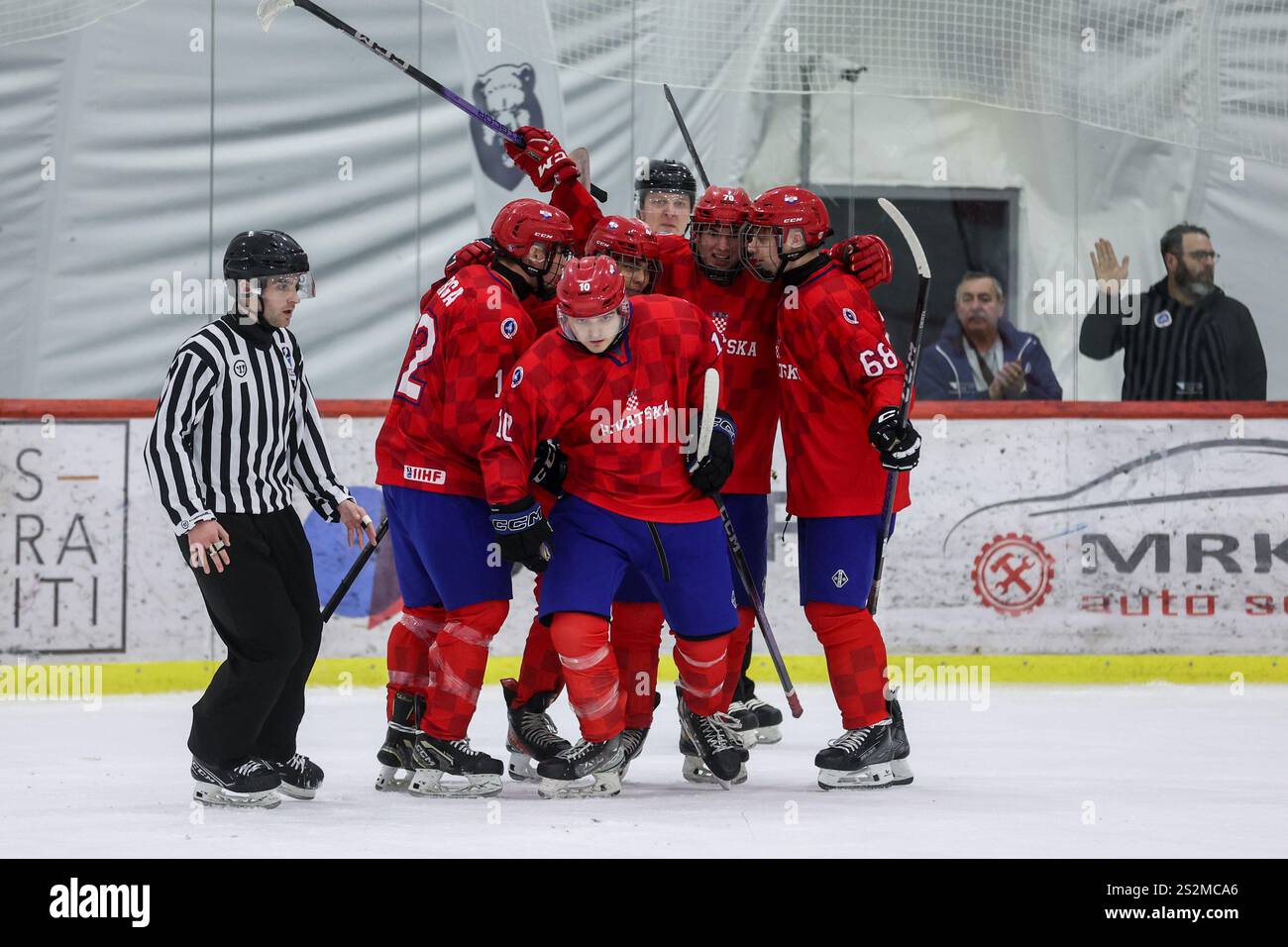 Zagreb, Croatia. 07th Jan, 2025. Players of Croatia celebrate after ...
