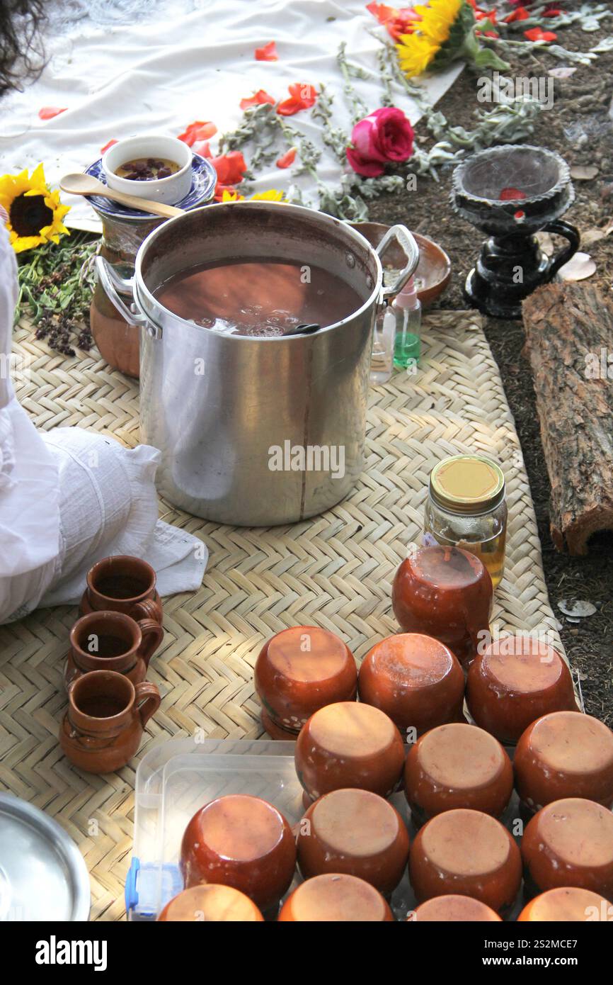 Cocoa ceremony, ancestral ritual with roots in indigenous peoples, with ...