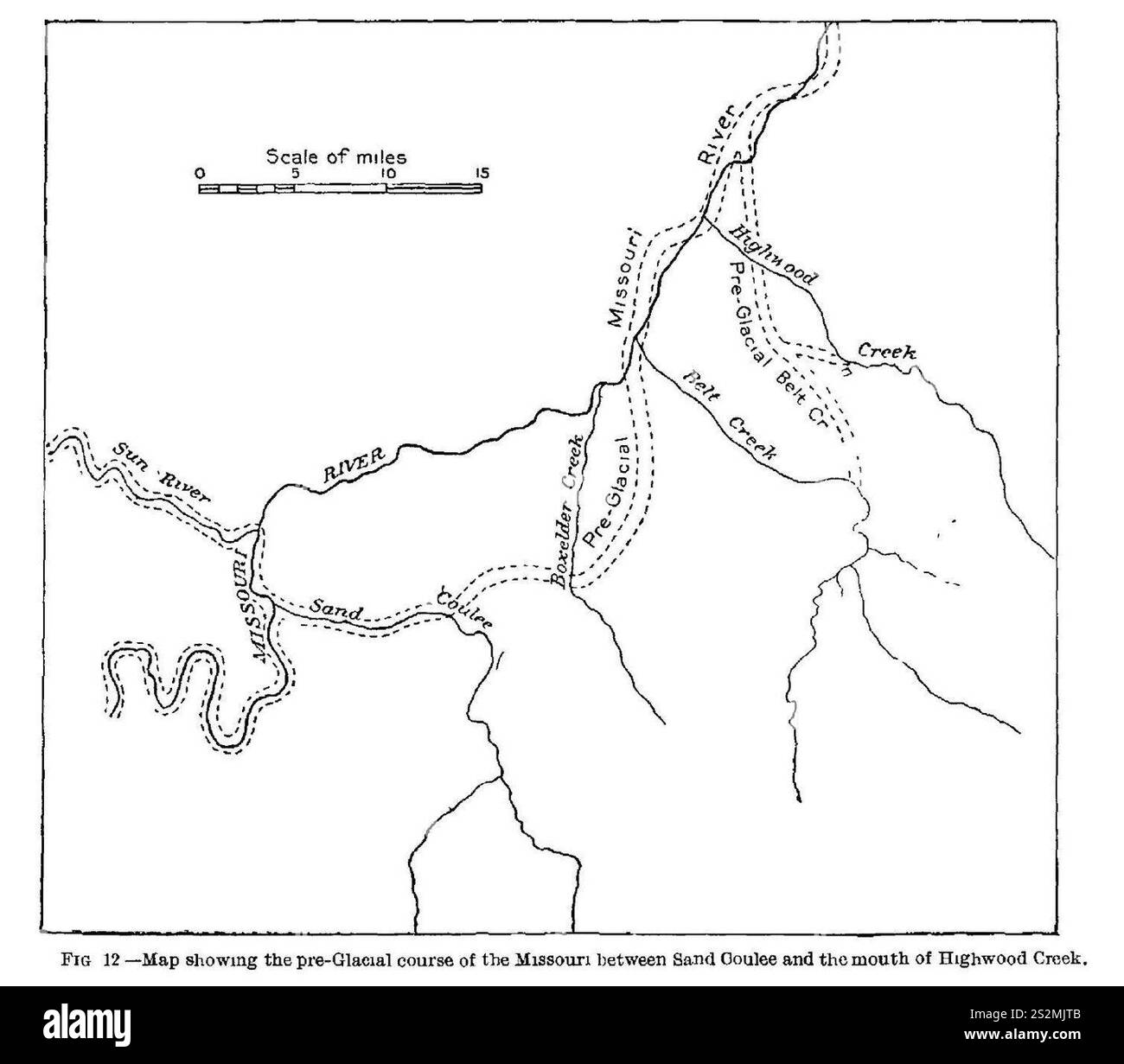 fig-12-map-showing-the-pre-glacial-course-of-the-missouri-stock-photo