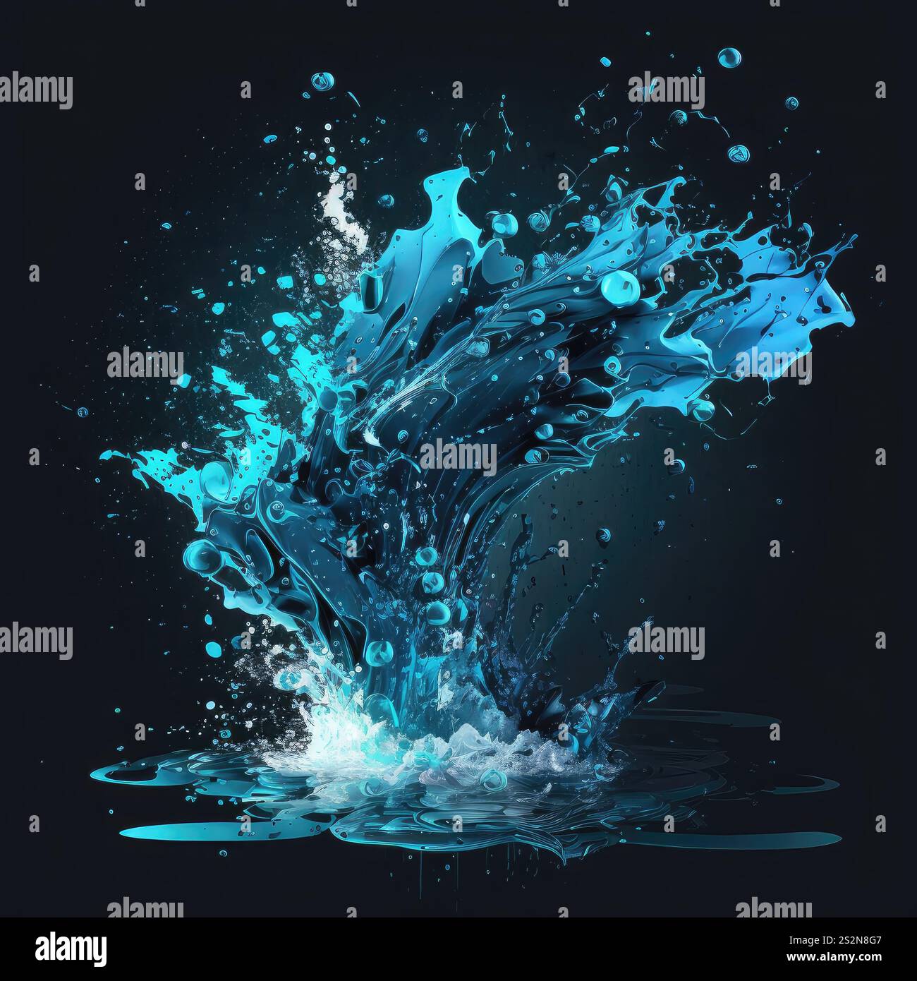 Water droplet wave animation hi-res stock photography and images - Alamy