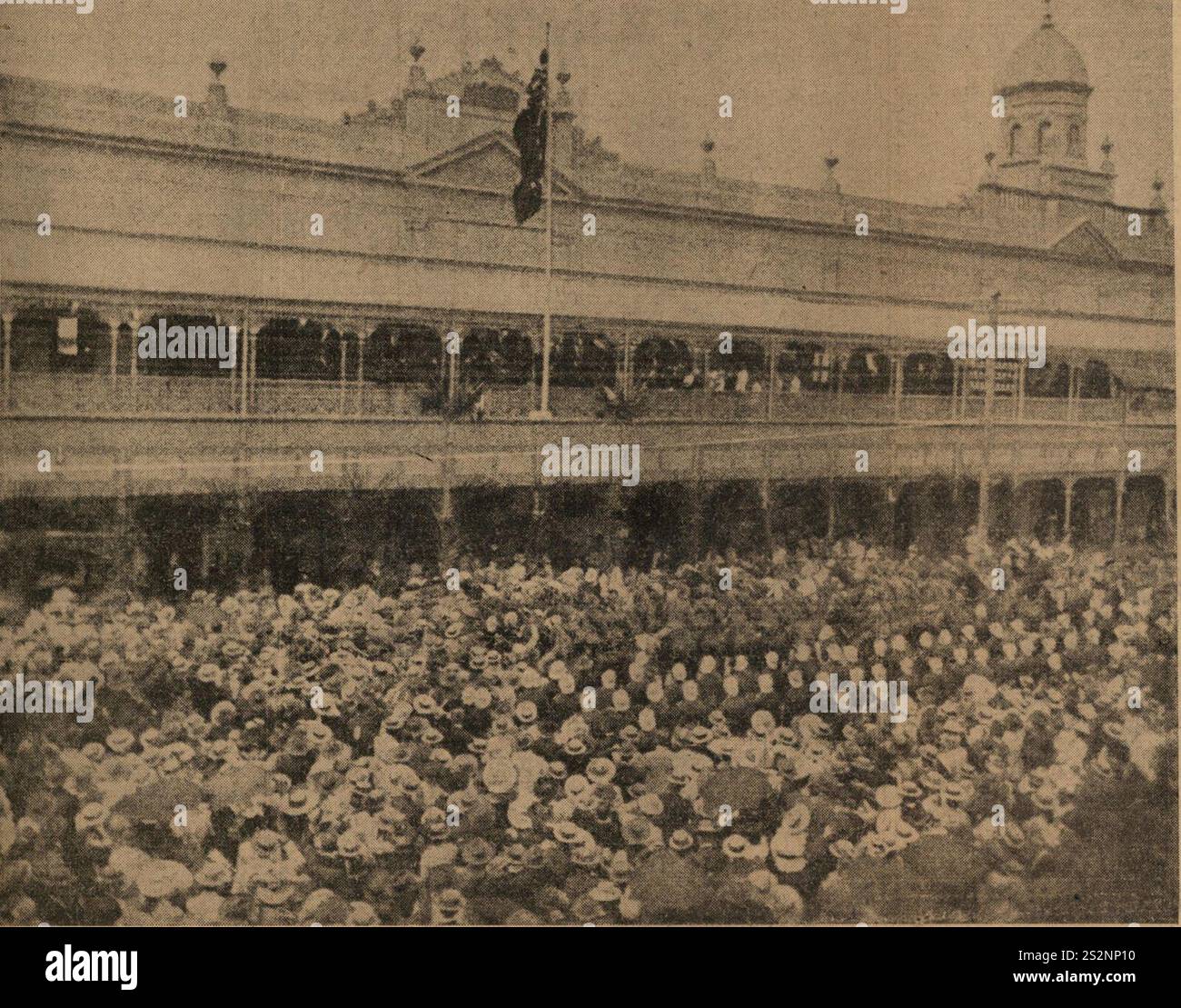 First raising of the Australian Flag 1901 Stock Photo - Alamy