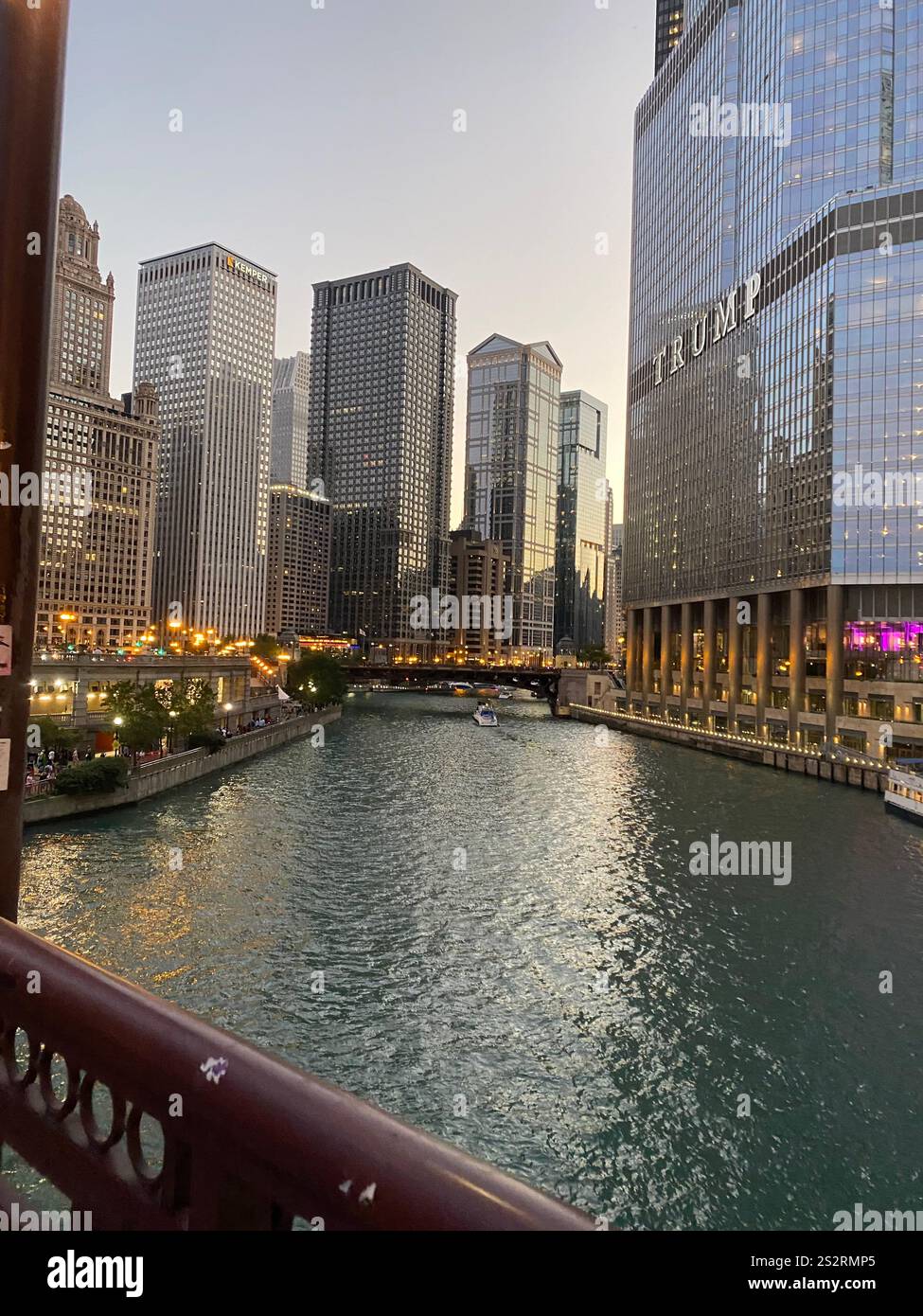 view of the Chicago city skyline - Smartphone Captured Stock Image