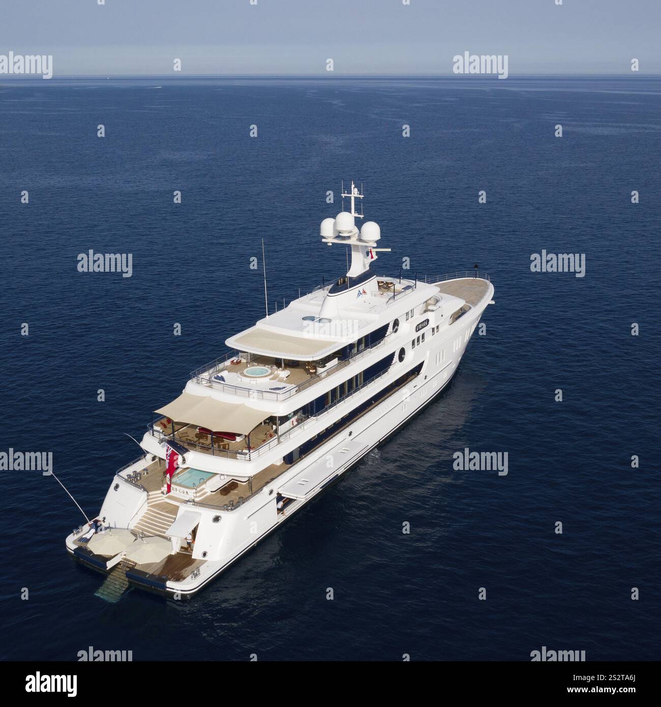 Aerial view of 74 metre motor yacht AURORA, delivered in 2017 by the ...