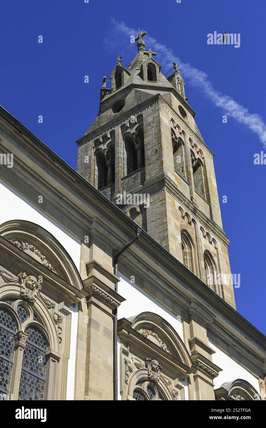 Tower of the monastery church of St Nicholas, Comburg or Komburg ...