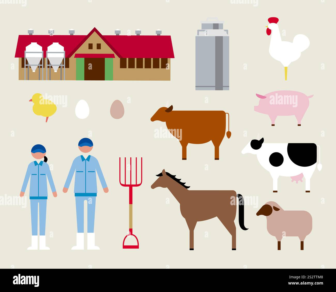 Livestock farmers and animals Stock Photo - Alamy