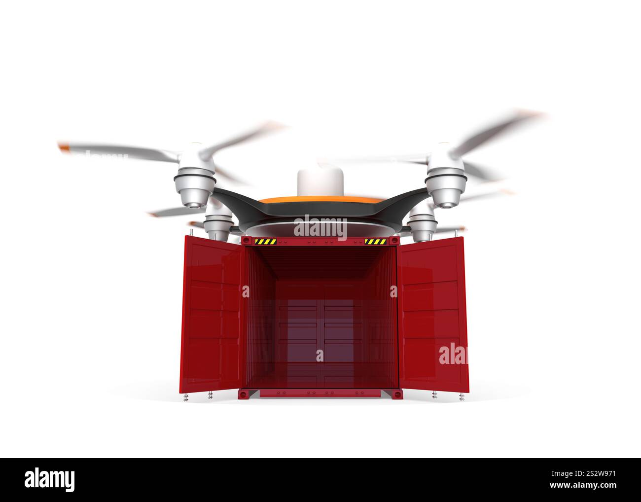 Helicopter with containers Cut Out Stock Images & Pictures - Alamy