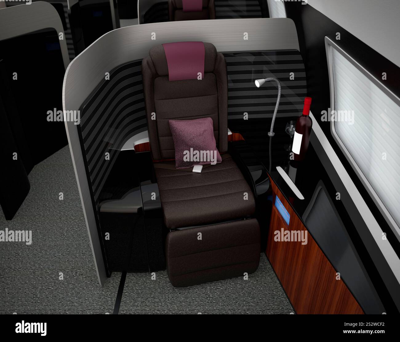 Airplane aisle first class hi-res stock photography and images - Alamy