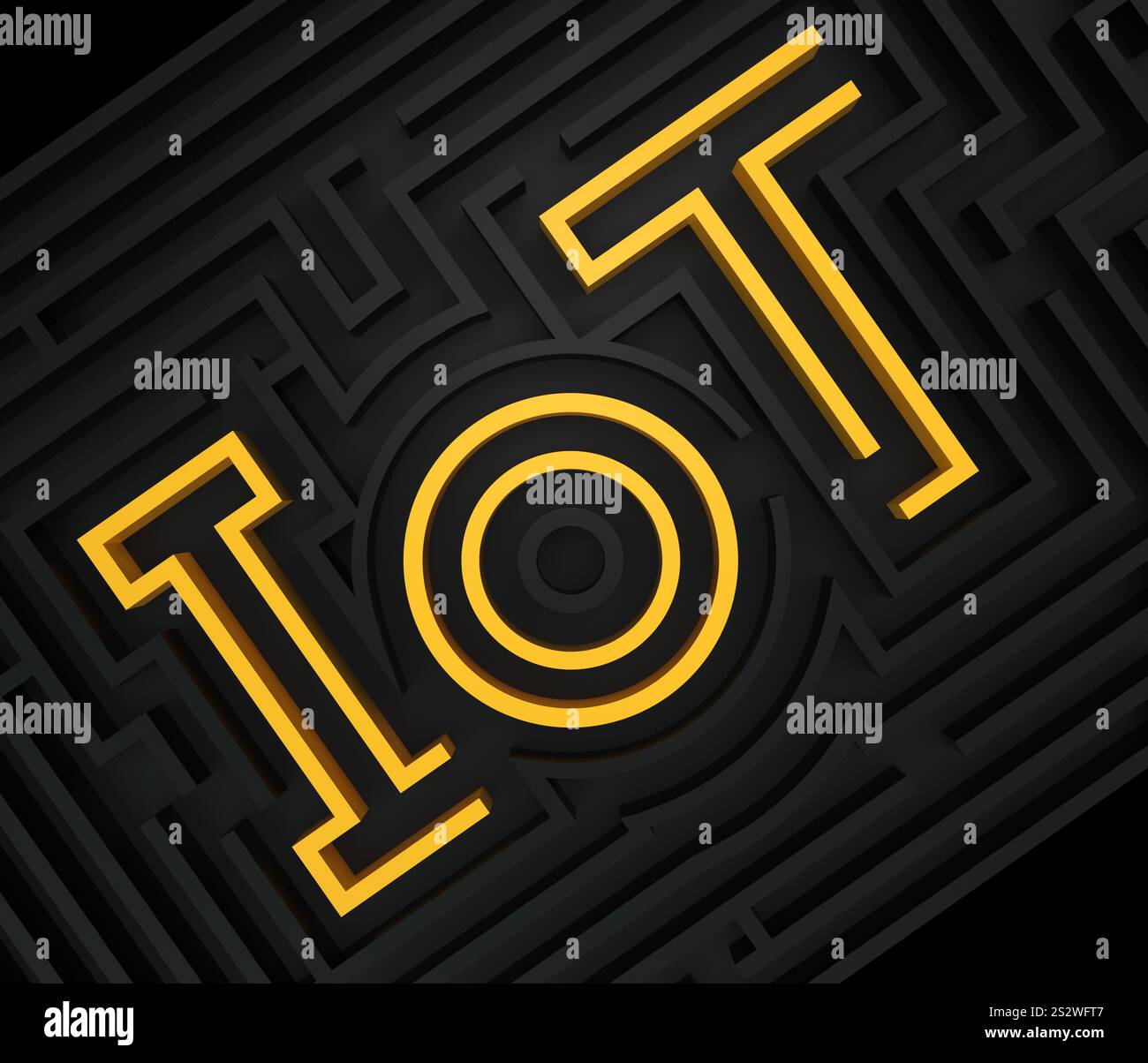 Internet Labirynth Sign The ‘IoT’ character embedded in the labyrinth. Concept of the Internet ...