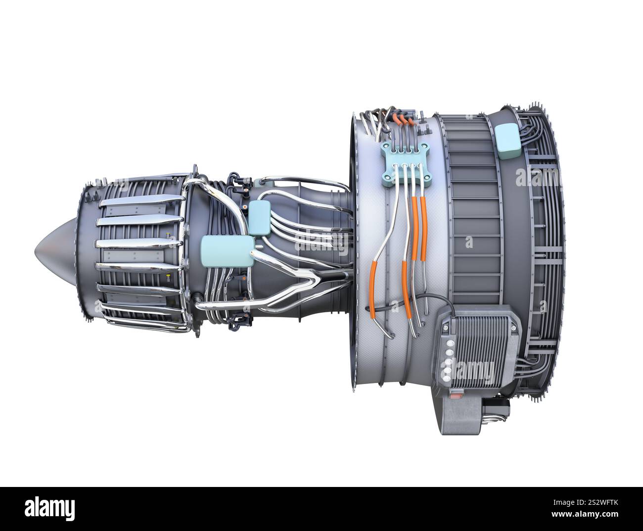 3D image of a turbofan engine Stock Photo - Alamy
