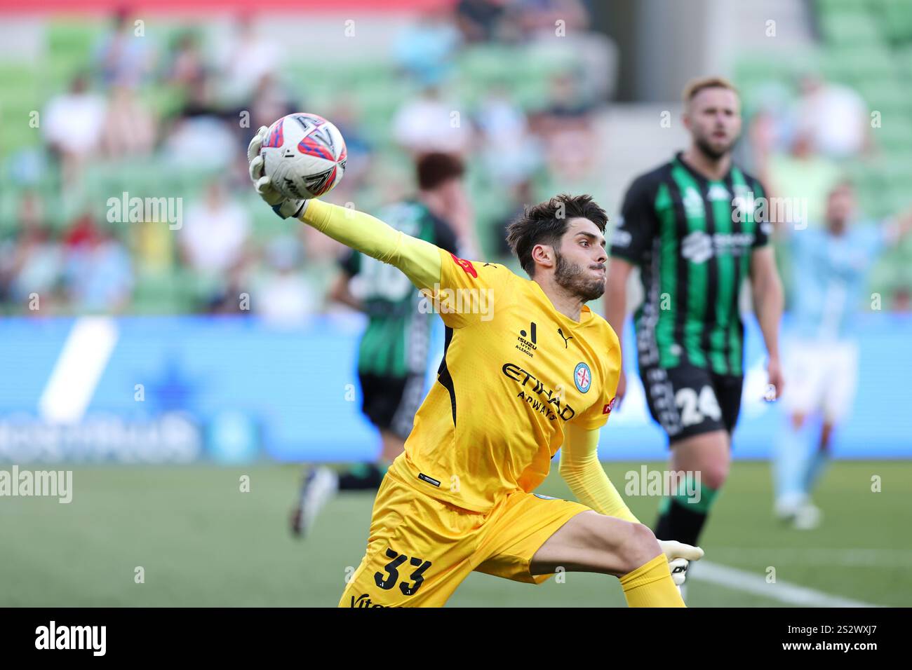 Melbourne, Australia. 07th Jan, 2025. Patrick Beach (GK) of Melbourne ...