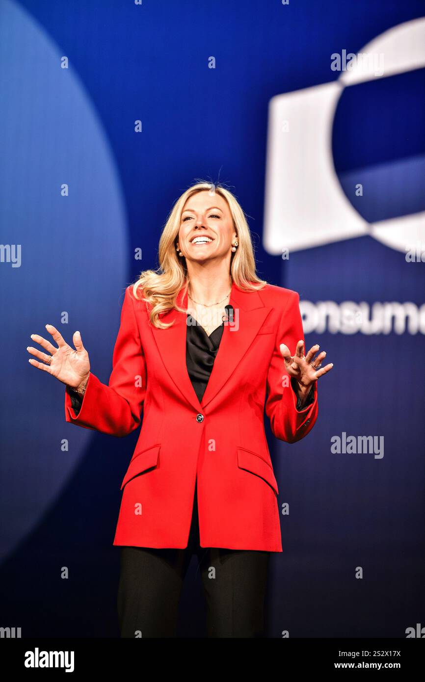 LAS VEGAS, Nevada Kinsey Fabrizio speaking at the Panasonic Keynote