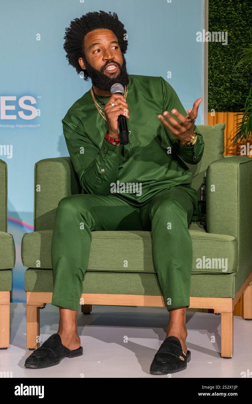 LAS VEGAS, Nevada Denim Richards speaking at Leveling the Playing