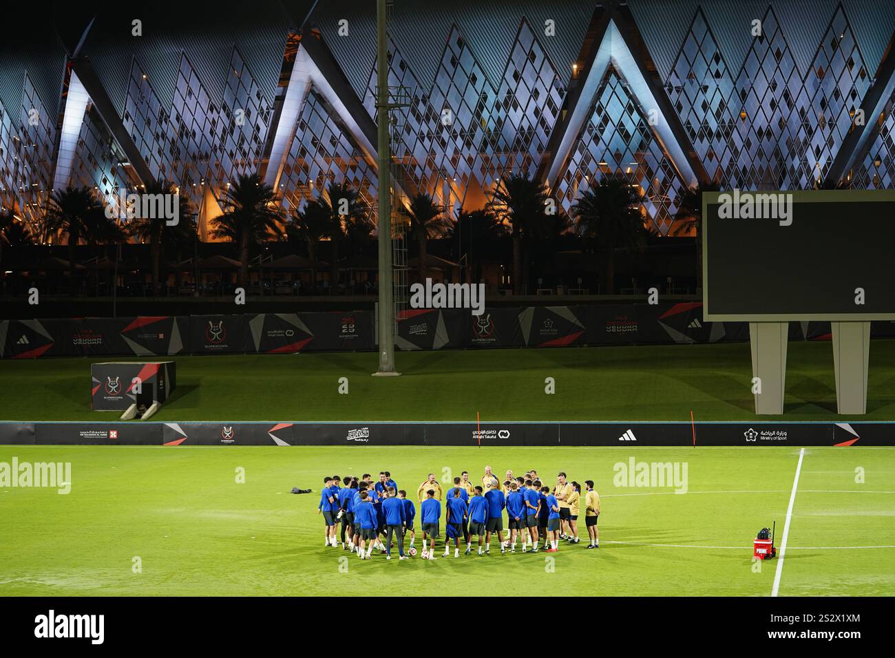 FC Barcelona players participate in the last training session before