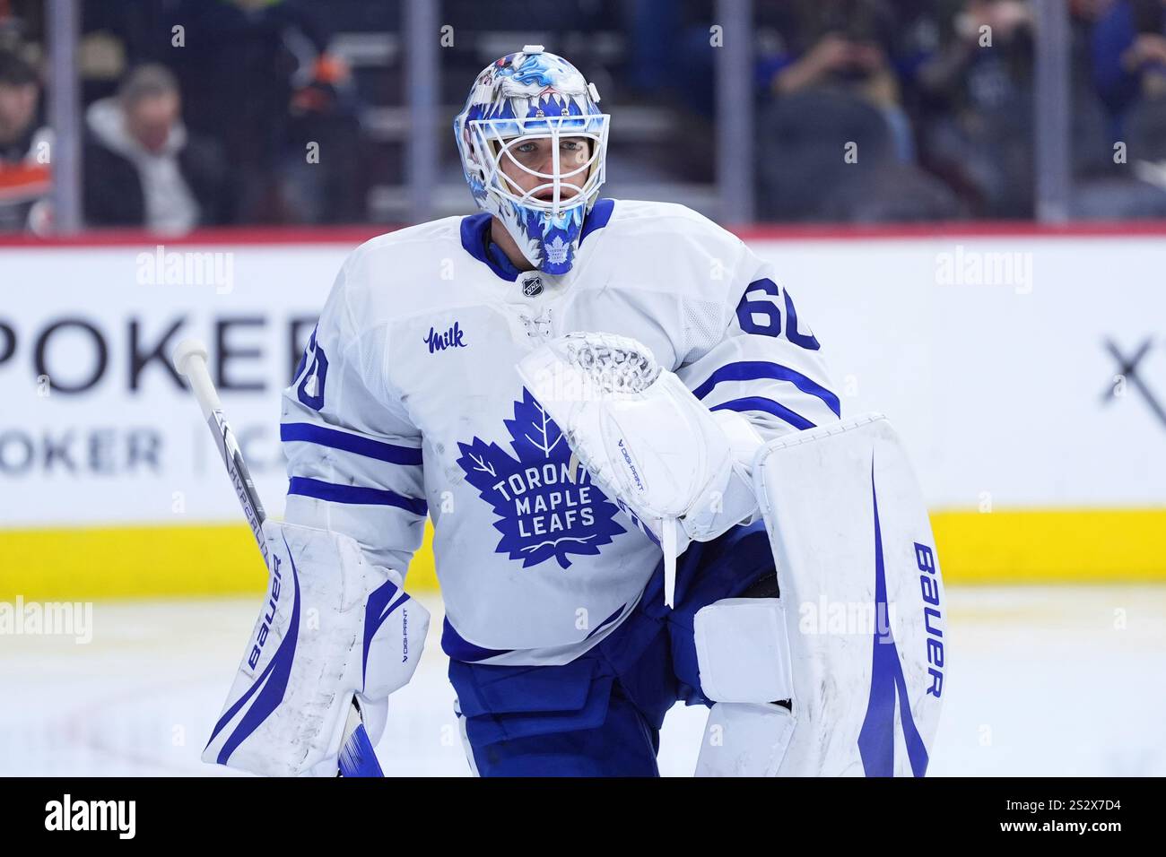 Toronto Maple Leafs' Joseph Woll plays during an NHL hockey game