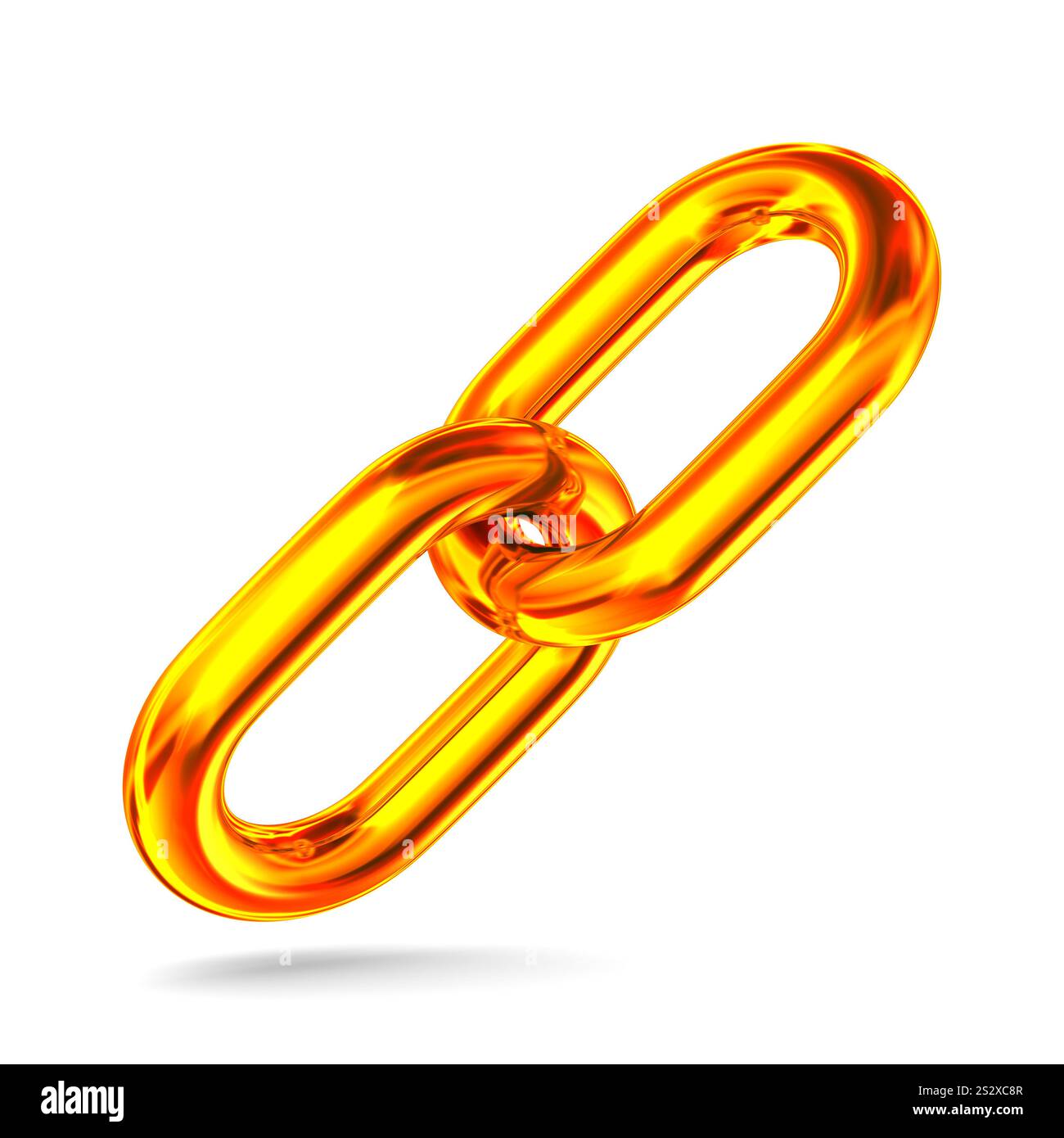 Chain on white background. Isolated 3D illustration Stock Photo