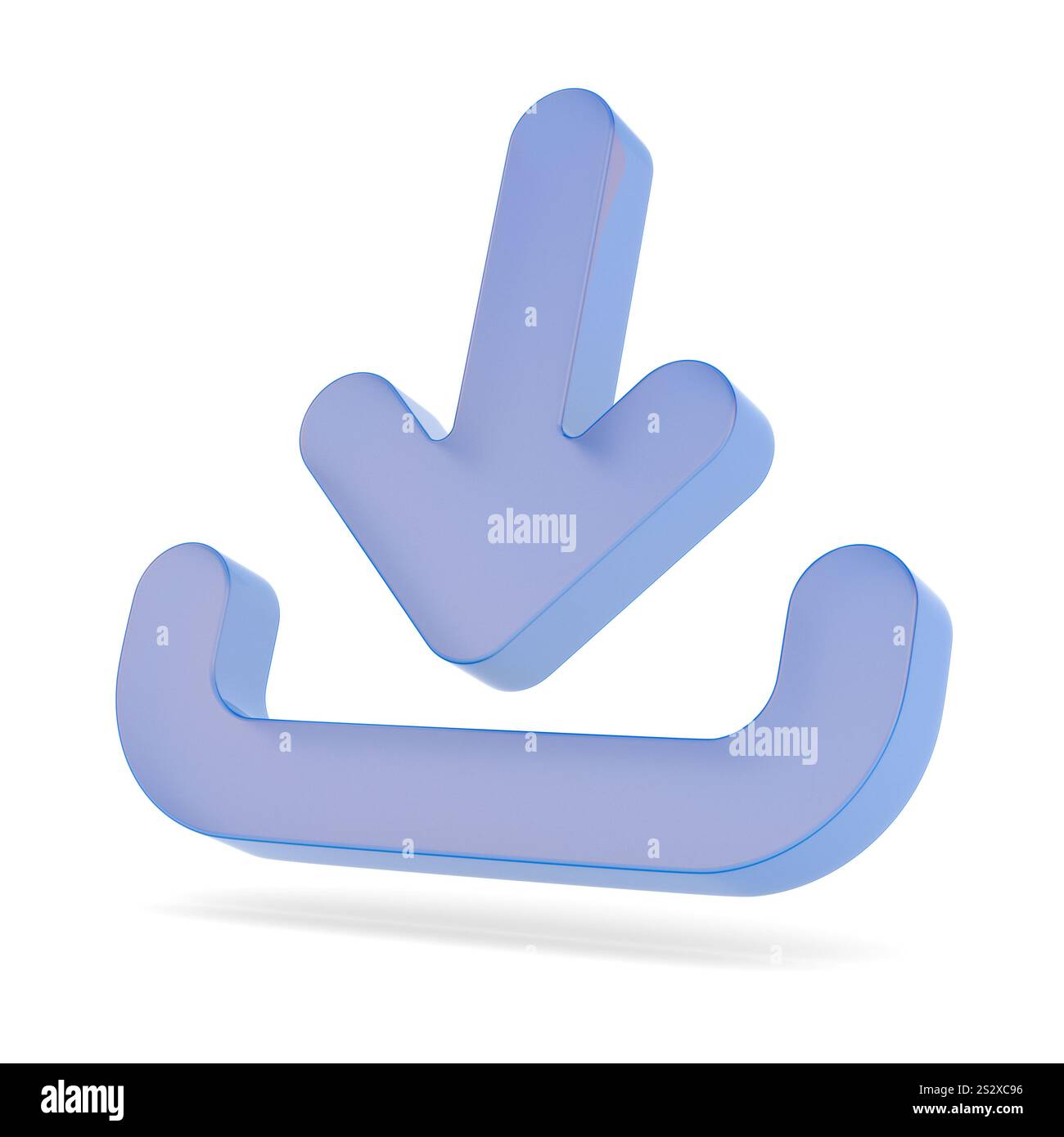 Download on white background. Isolated 3D illustration Stock Photo - Alamy
