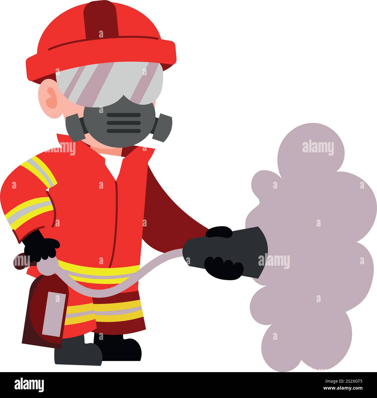 firefighter with extinguisher Stock Vector Image & Art - Alamy
