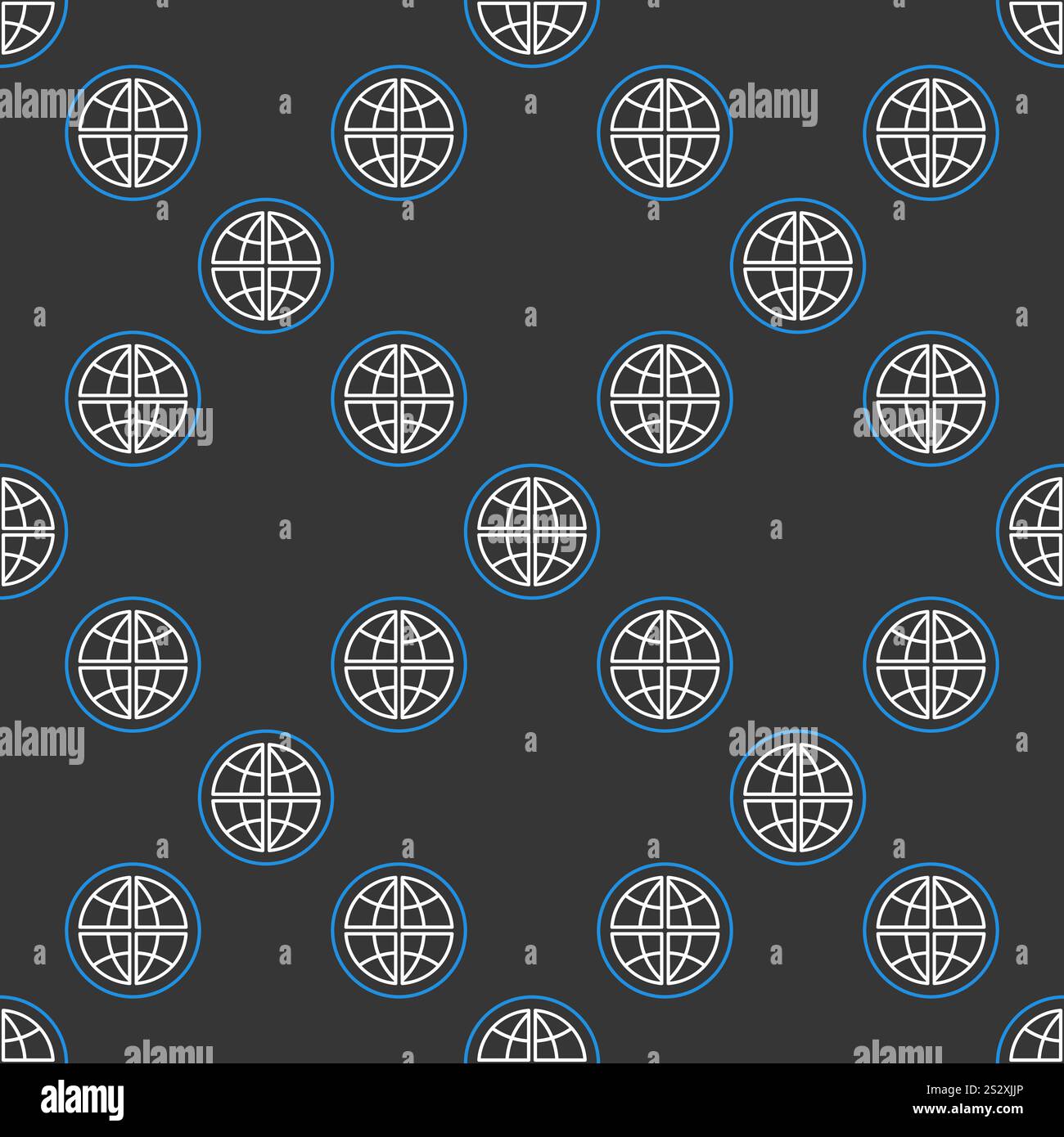 Earth Multipolarity vector concept seamless pattern in thin line style Stock Vector