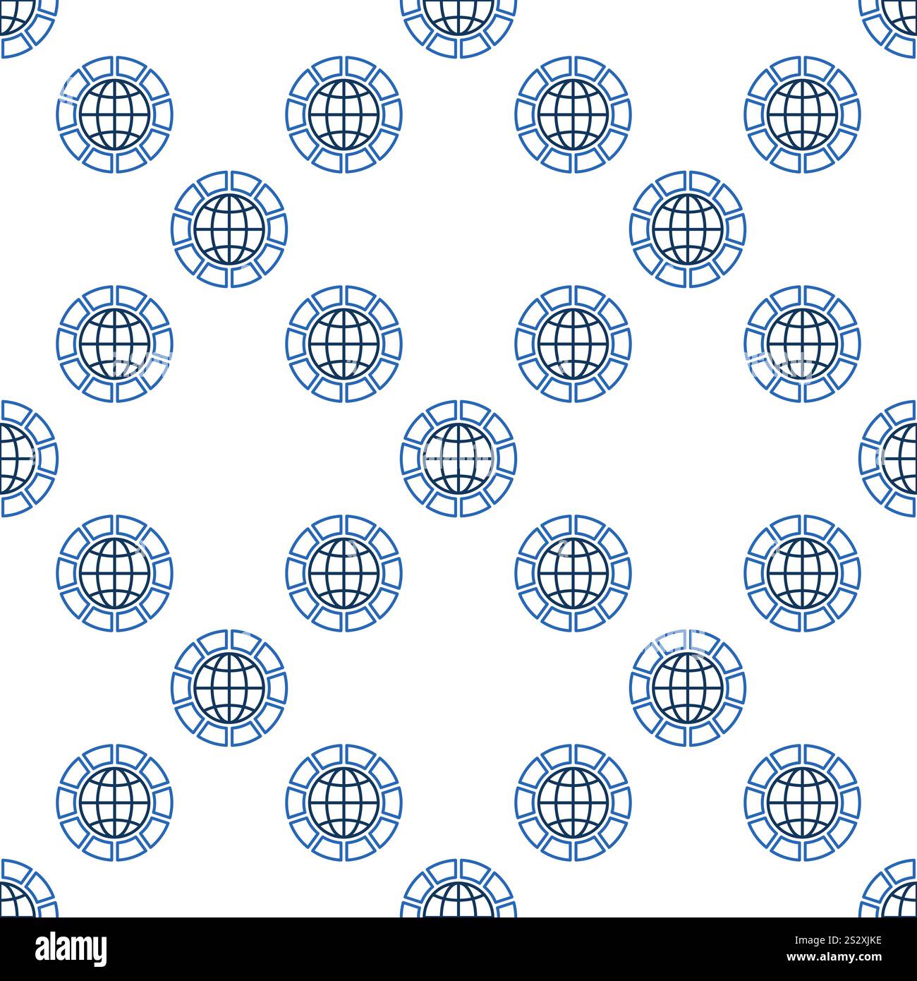 Multipolarity vector concept simple seamless pattern in outline style Stock Vector