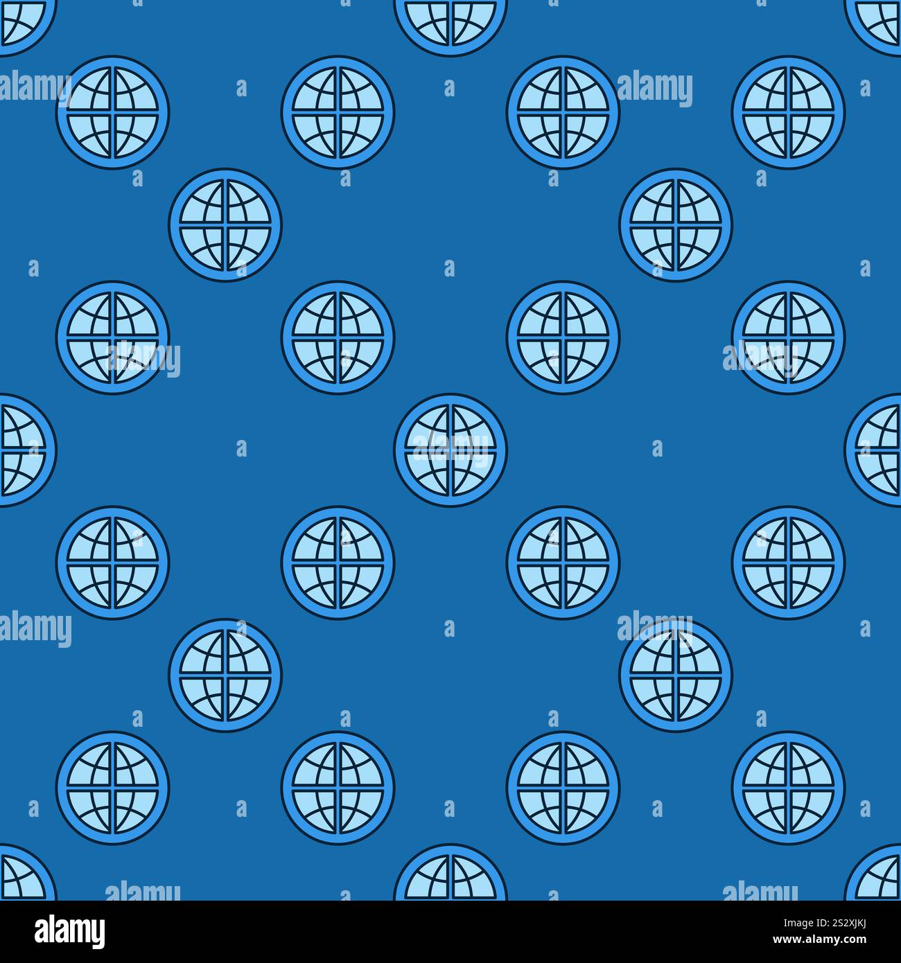 Multipolarity with Earth Globe vector concept blue seamless pattern Stock Vector