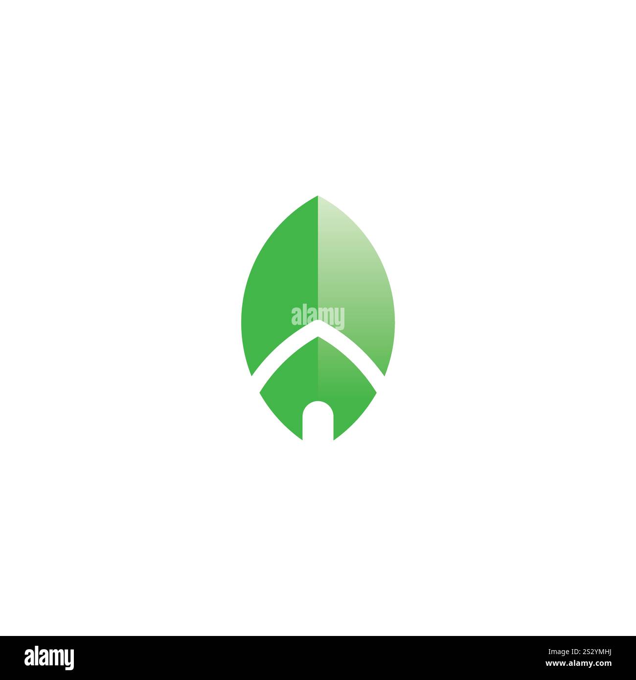 Leaf Home Logo Simple Design. Eco House Icon Stock Vector Image & Art ...