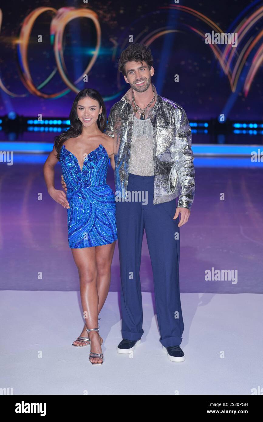 Vanessa Bauer and Chris Taylor during the press launch for the