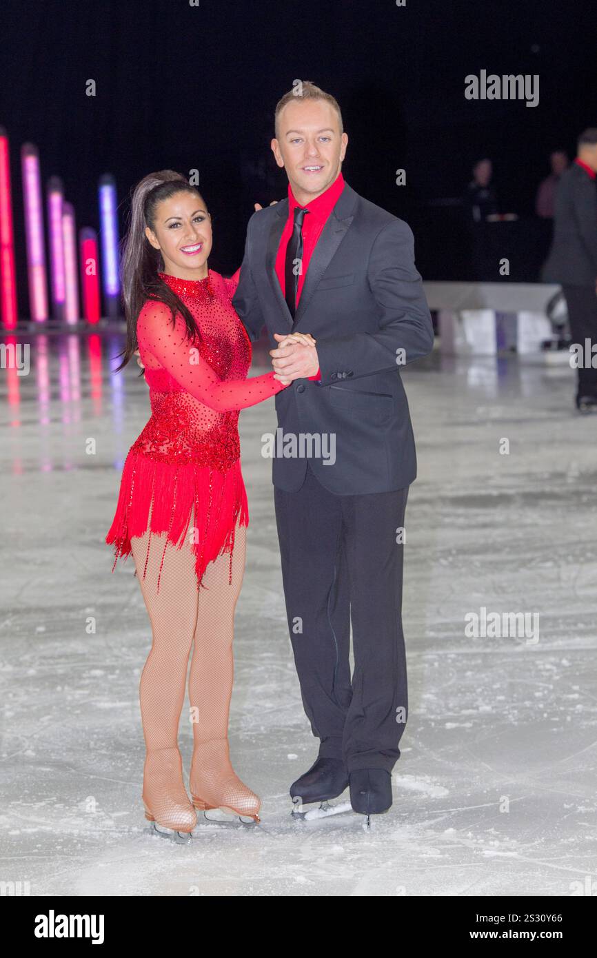 Hayley Tamaddon and Daniel Whiston at Dancing on Ice Tour Photocall Phones 4U Arena Manchester, UK . FAMOUS PICTURES AND FEATURES AGENCY 13 HARWOOD ROAD LONDON SW6 4QP UNITED KINGDOM tel +44 (0) 20 7731 9333 fax +44 (0) 20 7731 9330 e-mail info@famous.uk.com www.famous.uk.com ALTW00043 Stock Photo