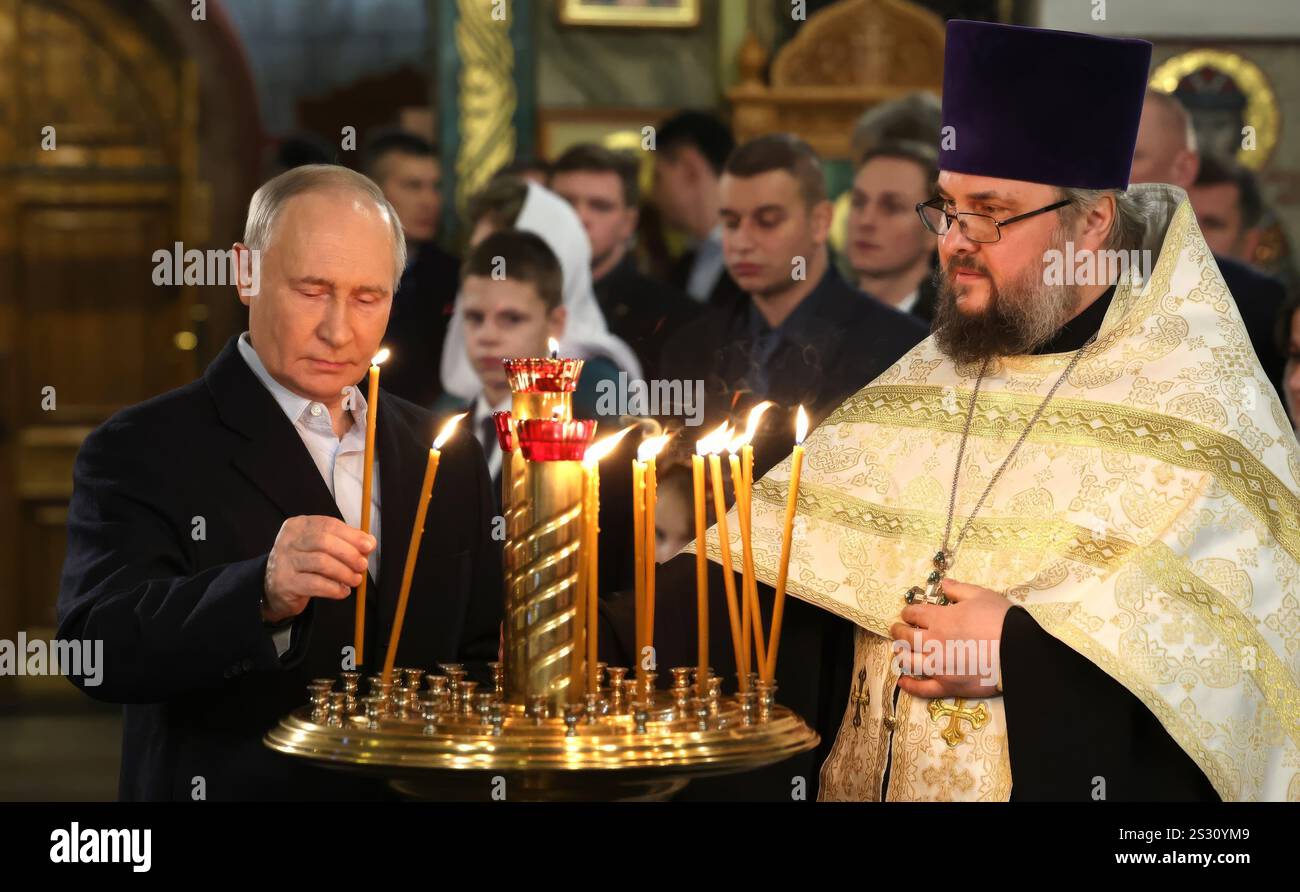Moscow, Russia. 07 January, 2025. Russian President Vladimir Putin