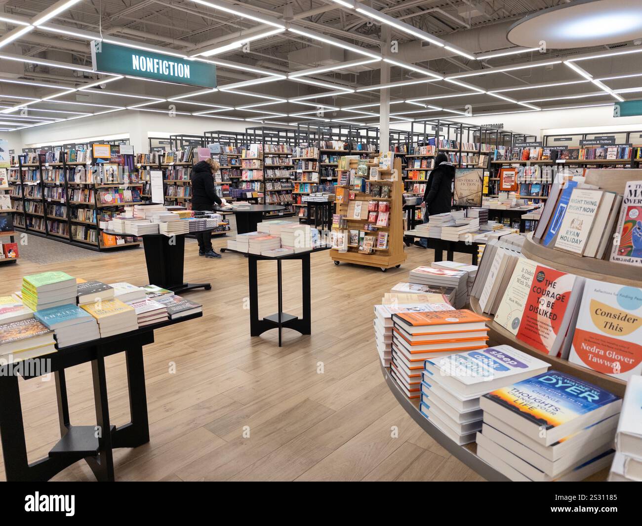 Books for sale in a Barnes and Noble book store in Rochester Hills